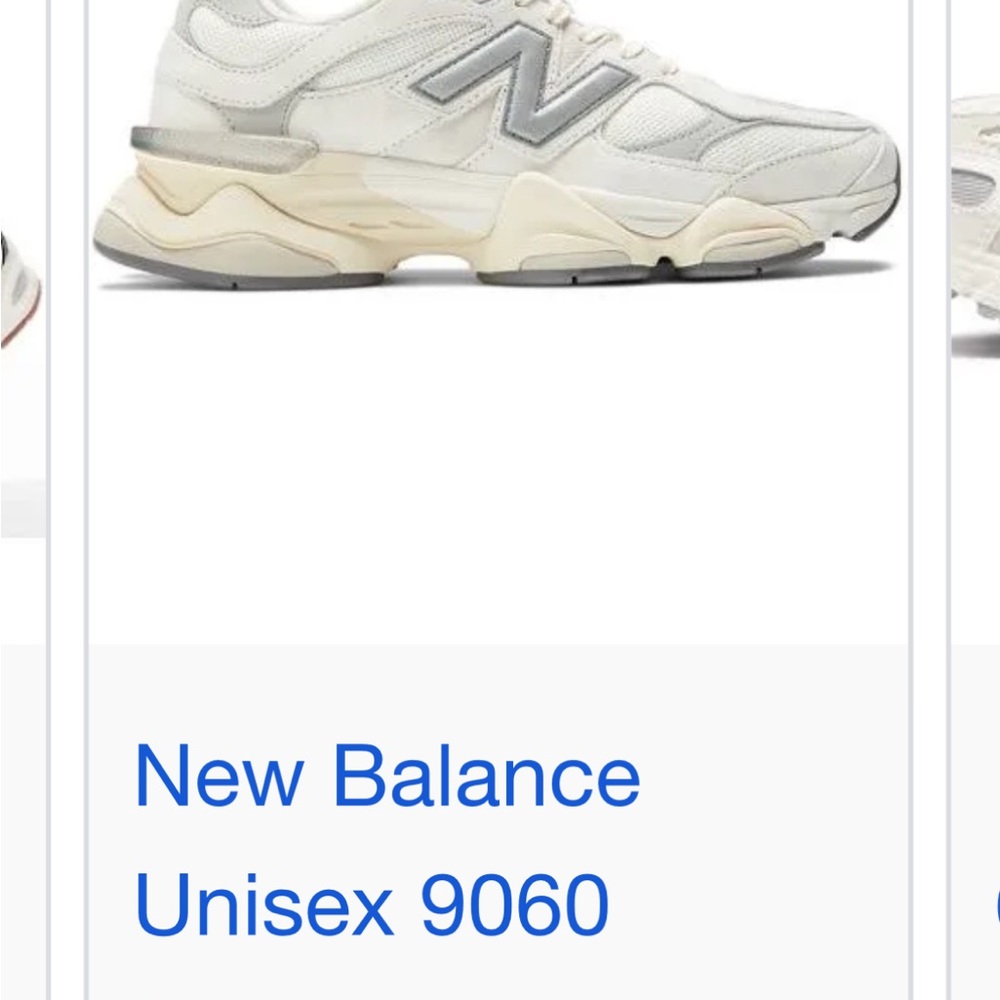 New Balance 9060 Sneakers in White and Cream
